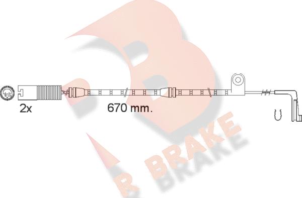 R Brake 610478RB - Indikators, Bremžu uzliku nodilums adetalas.lv