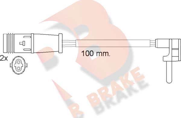 R Brake 610548RB - Indikators, Bremžu uzliku nodilums adetalas.lv