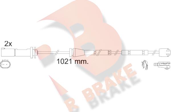 R Brake 610554RB - Indikators, Bremžu uzliku nodilums adetalas.lv