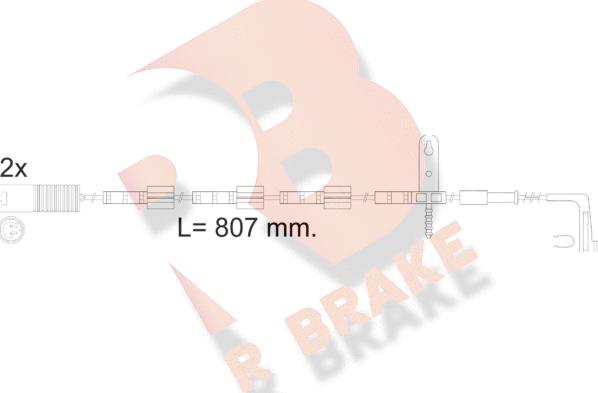 R Brake 610584RB - Indikators, Bremžu uzliku nodilums adetalas.lv