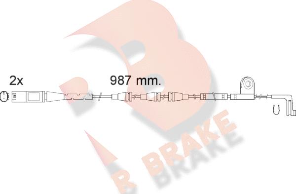 R Brake 610571RB - Indikators, Bremžu uzliku nodilums adetalas.lv