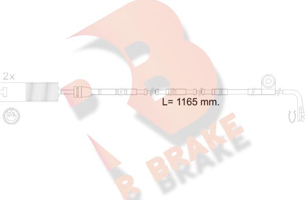 R Brake 610604RB - Indikators, Bremžu uzliku nodilums adetalas.lv