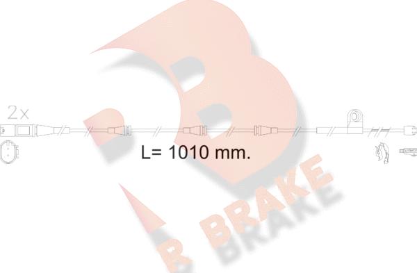 R Brake 610622RB - Indikators, Bremžu uzliku nodilums adetalas.lv