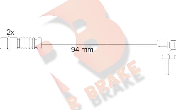 R Brake 610056RB - Indikators, Bremžu uzliku nodilums adetalas.lv