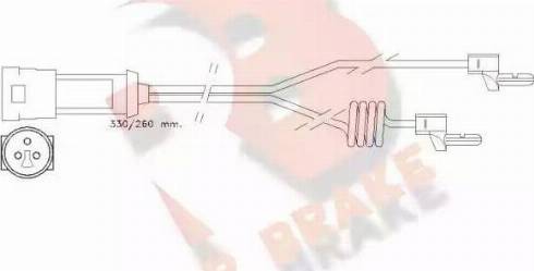 R Brake 610234RB - Indikators, Bremžu uzliku nodilums adetalas.lv