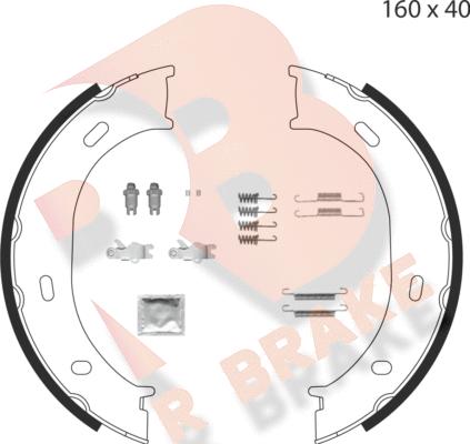 R Brake 79RBPB4007 - Bremžu loku kompl., Stāvbremze adetalas.lv