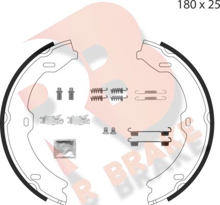 R Brake 79RBPB4015 - Bremžu loku kompl., Stāvbremze adetalas.lv