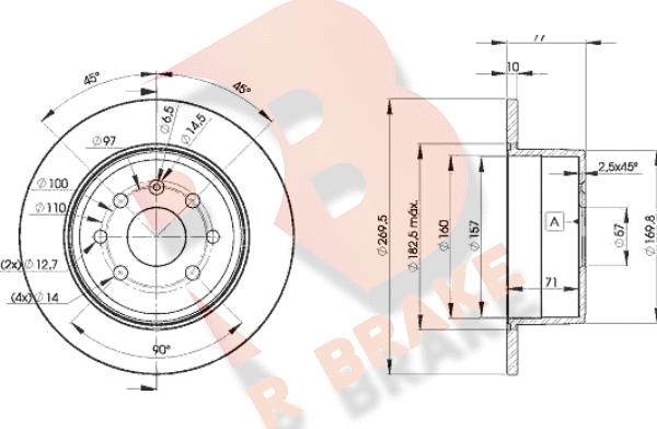 R Brake 78RBD19102 - Bremžu diski adetalas.lv