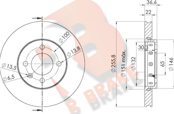 R Brake 78RBD29614 - Bremžu diski adetalas.lv