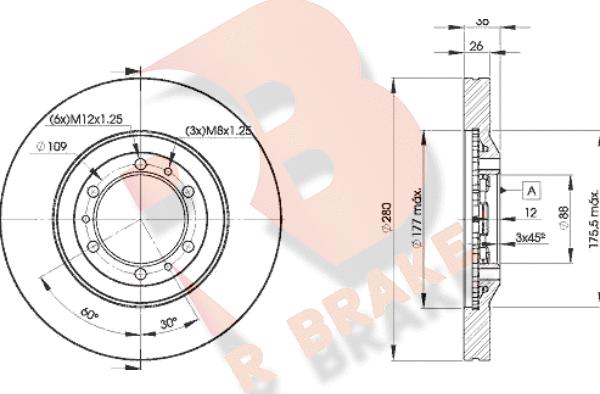 R Brake 78RBD29050 - Bremžu diski adetalas.lv