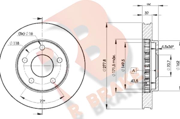 R Brake 78RBD29057 - Bremžu diski adetalas.lv