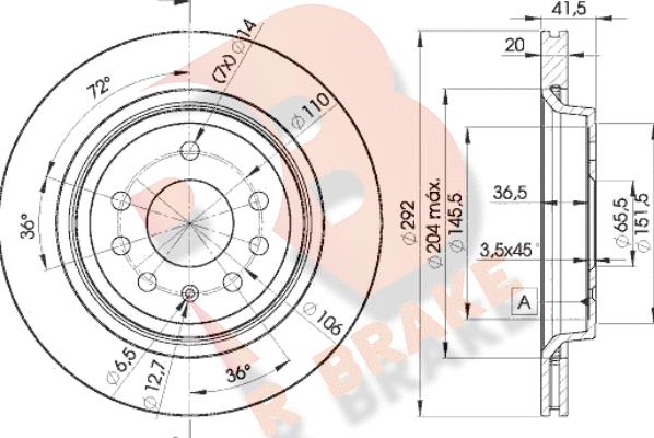 R Brake 78RBD29114 - Bremžu diski adetalas.lv