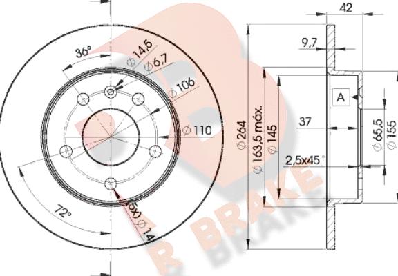 R Brake 78RBD29110 - Bremžu diski adetalas.lv