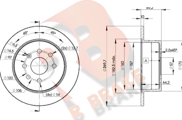 R Brake 78RBD29209 - Bremžu diski adetalas.lv