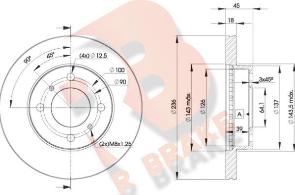 R Brake 78RBD29282 - Bremžu diski adetalas.lv