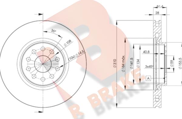 R Brake 78RBD24921 - Bremžu diski adetalas.lv