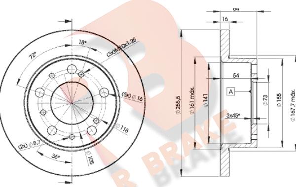 R Brake 78RBD24693 - Bremžu diski adetalas.lv