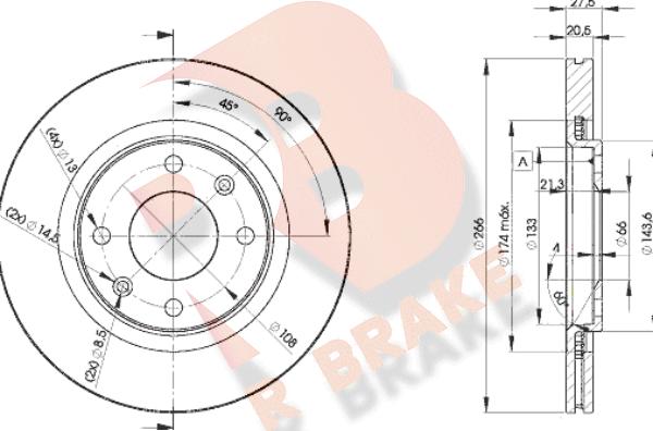 R Brake 78RBD24697 - Bremžu diski adetalas.lv