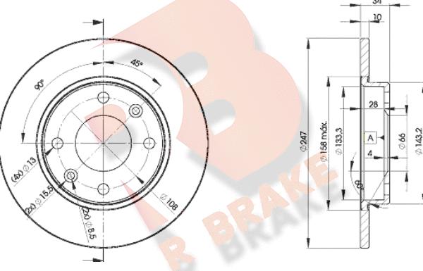 R Brake 78RBD24689 - Bremžu diski adetalas.lv