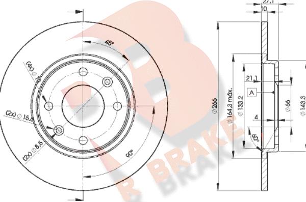 R Brake 78RBD24688 - Bremžu diski adetalas.lv