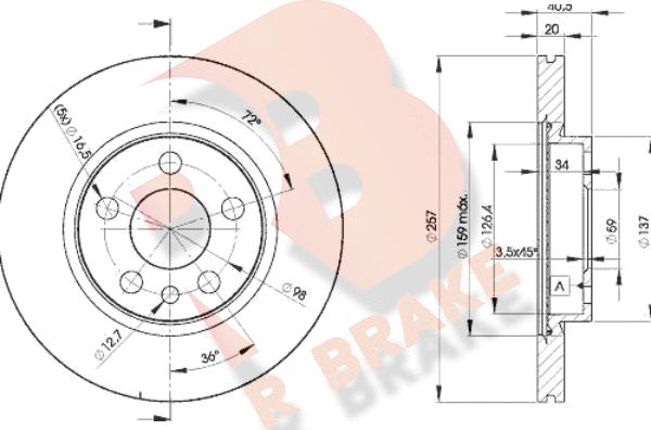 R Brake 78RBD24683 - Bremžu diski adetalas.lv