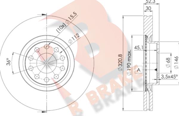 R Brake 78RBD24086 - Bremžu diski adetalas.lv