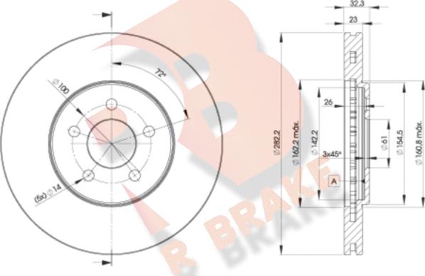 R Brake 78RBD24073 - Bremžu diski adetalas.lv