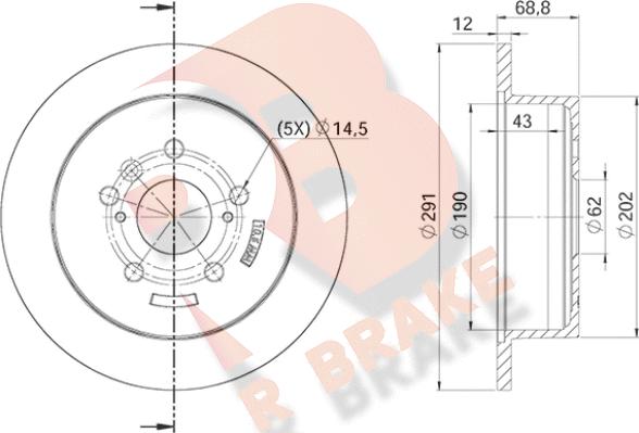 R Brake 78RBD24126 - Bremžu diski adetalas.lv