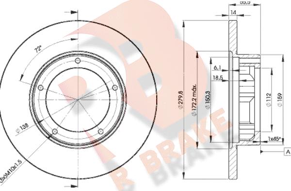 R Brake 78RBD24269 - Bremžu diski adetalas.lv