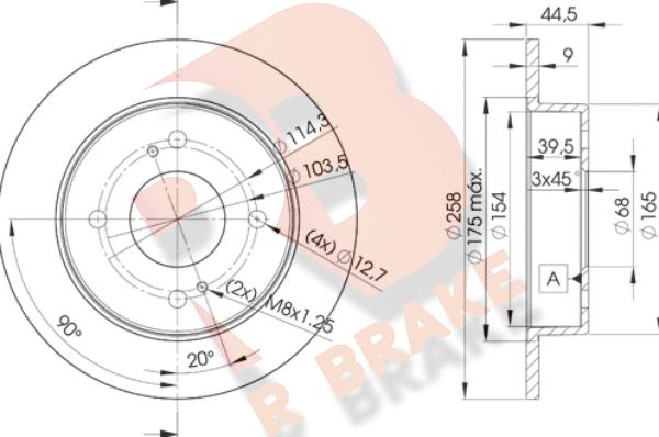 R Brake 78RBD24201 - Bremžu diski adetalas.lv