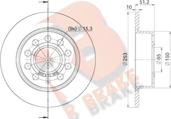 R Brake 78RBD25640 - Bremžu diski adetalas.lv