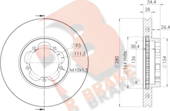 R Brake 78RBD25632 - Bremžu diski adetalas.lv