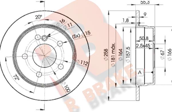 R Brake 78RBD26470 - Bremžu diski adetalas.lv