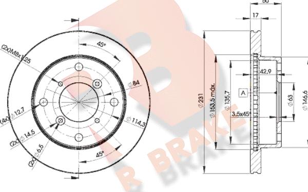 R Brake 78RBD26030 - Bremžu diski adetalas.lv