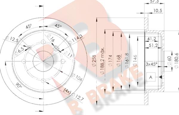 R Brake 78RBD26028 - Bremžu diski adetalas.lv