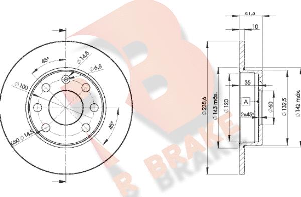 R Brake 78RBD26193 - Bremžu diski adetalas.lv