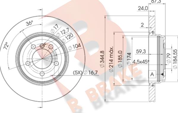 R Brake 78RBD26129 - Bremžu diski adetalas.lv