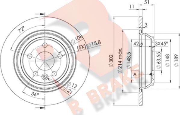 R Brake 78RBD26769 - Bremžu diski adetalas.lv