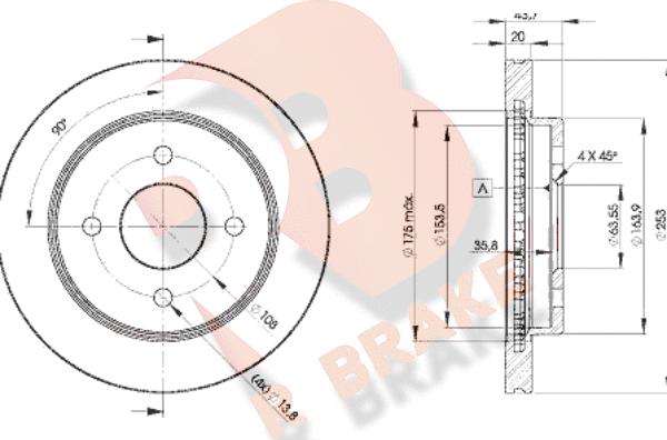 R Brake 78RBD26786 - Bremžu diski adetalas.lv