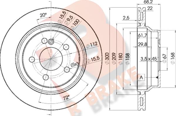 R Brake 78RBD20910 - Bremžu diski adetalas.lv