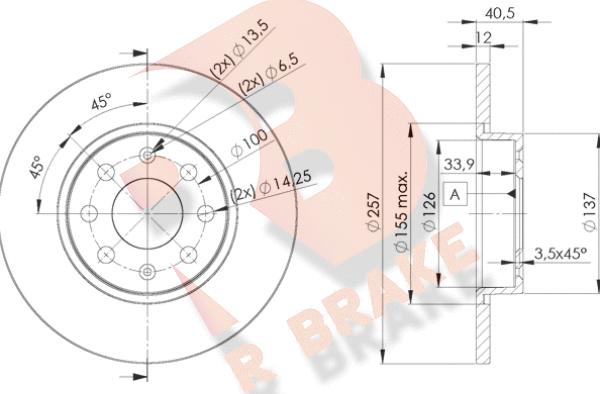 R Brake 78RBD20918 - Bremžu diski adetalas.lv