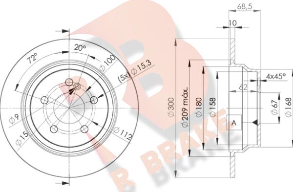 R Brake 78RBD20413 - Bremžu diski adetalas.lv