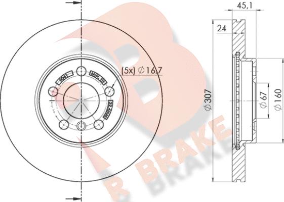 R Brake 78RBD20041 - Bremžu diski adetalas.lv