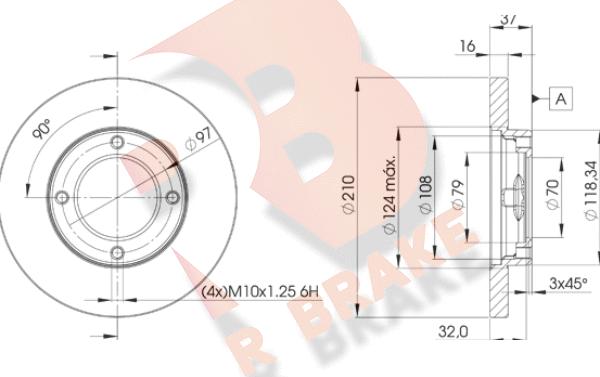 R Brake 78RBD28702 - Bremžu diski adetalas.lv