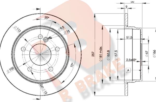 R Brake 78RBD23181 - Bremžu diski adetalas.lv