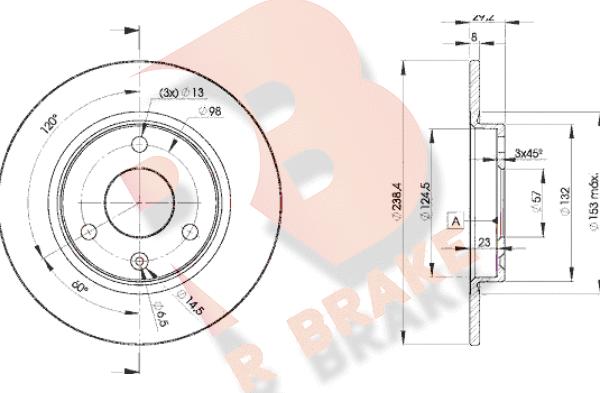 R Brake 78RBD27199 - Bremžu diski adetalas.lv