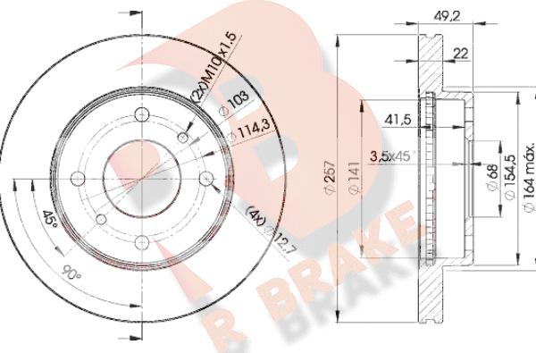 R Brake 78RBD27101 - Bremžu diski adetalas.lv