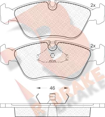 R Brake RB0934 - Bremžu uzliku kompl., Disku bremzes adetalas.lv