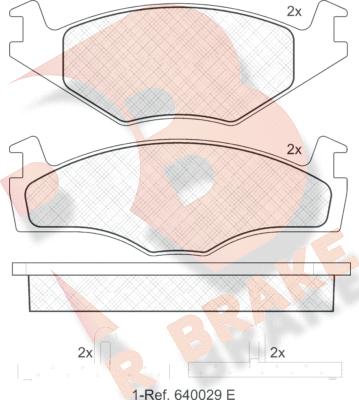 R Brake RB0460 - Bremžu uzliku kompl., Disku bremzes adetalas.lv