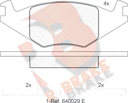 R Brake RB0461 - Bremžu uzliku kompl., Disku bremzes adetalas.lv